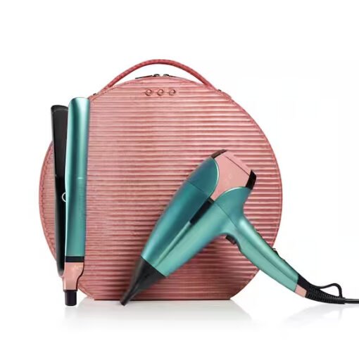 ghd Deluxe Platinum+ Hair Straighteners & Helios Hair Dryer Gift Set In Alluring Jade